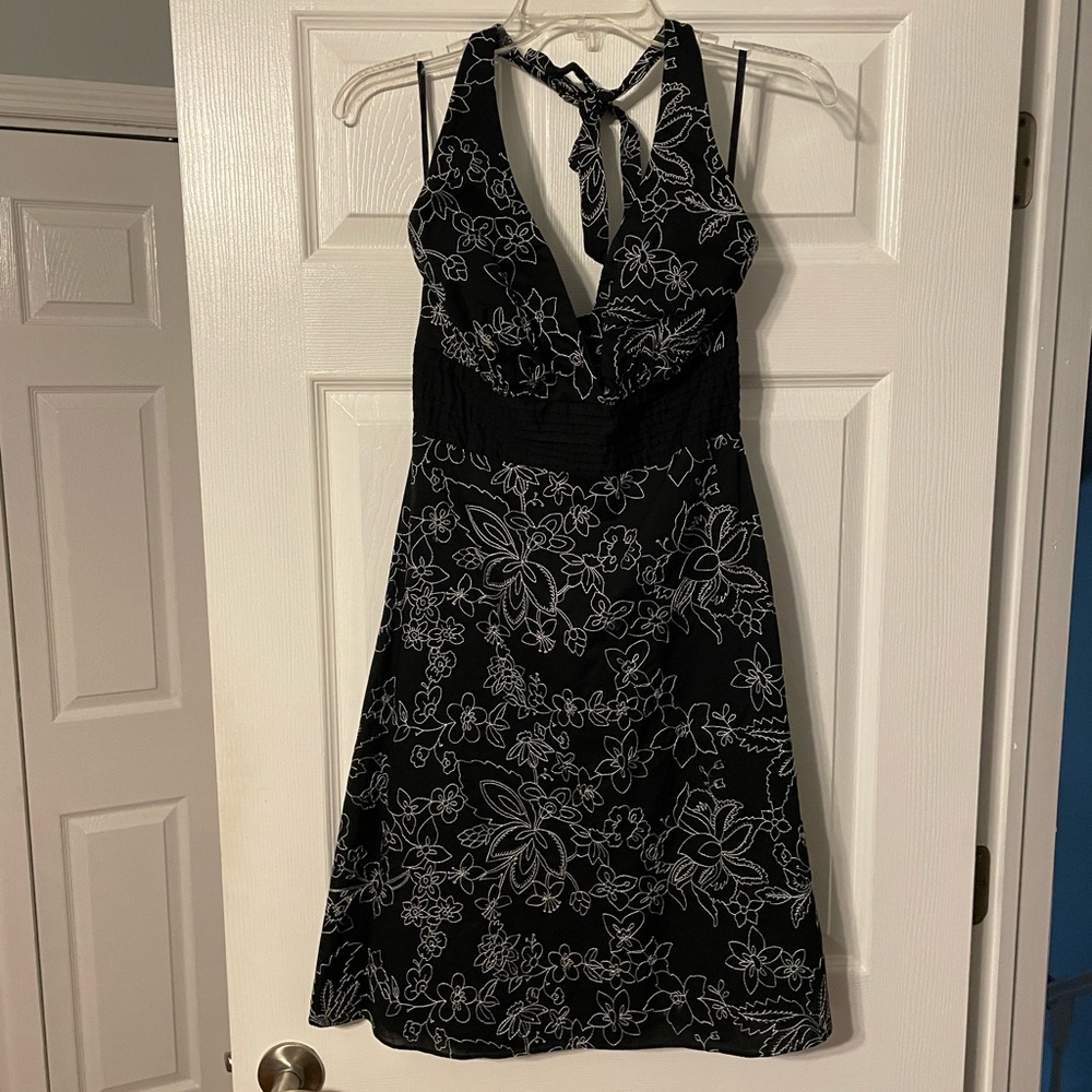 White House Black Market Floral Halter Dress